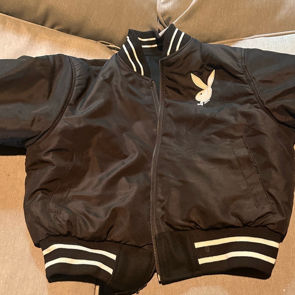 PLAYBOY Black Bomber Jacket